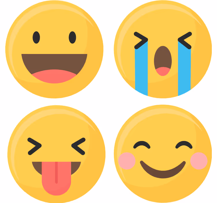 Sosyal medya emojileri geek bardak altlıkları - TenStickers