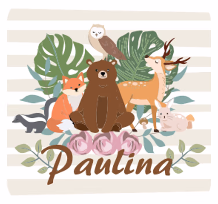 Cute animal gathering isimli bardak altlığı - TenStickers