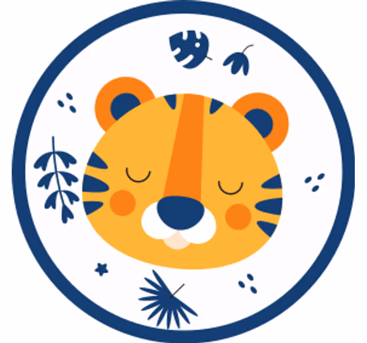 Ucube bardak altlığı sevimli kaplan yüzü - TenStickers