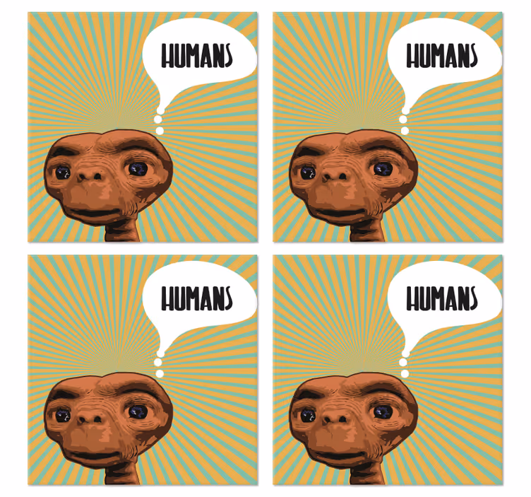 Ve insanlar hakkında düşünmek geek bardak altlıkları - TenStickers