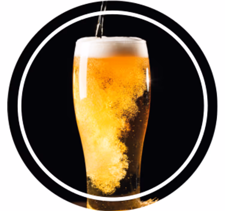 Bira bardak altlığı - camda köpüklü bira - TenStickers