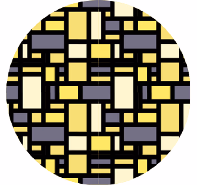 Bardak altlığı sarı ve gri geometrik desen - TenStickers