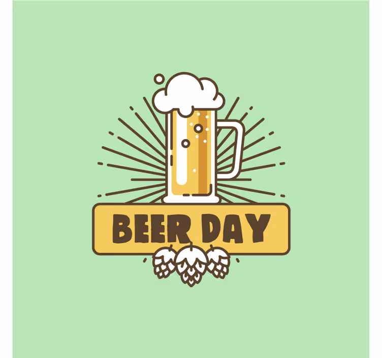 Bira bardak altlığı bira kutlaması - TenStickers