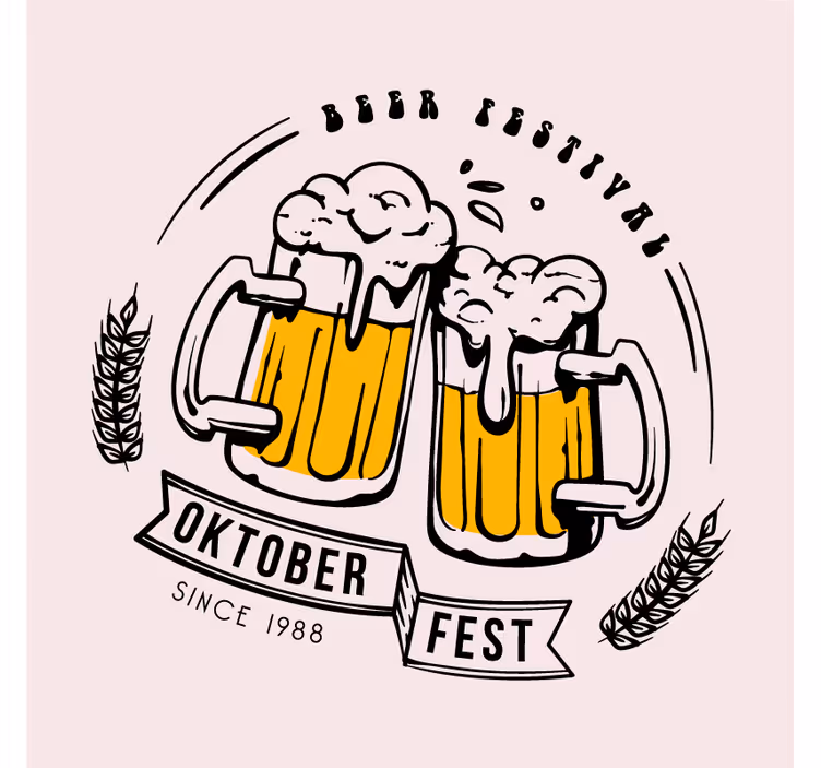 Bira bardak altlığı oktober fest Şerefi - TenStickers
