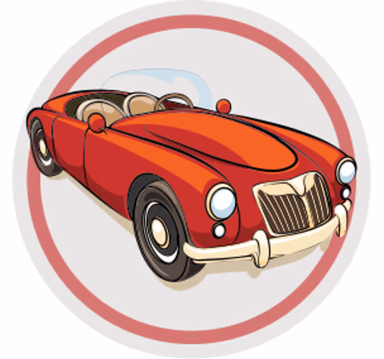 Ucube bardak altlığı klasik kırmızı spor araba - TenStickers