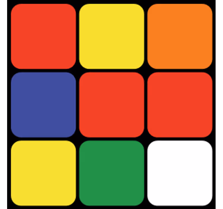 Ucube bardak altlığı renkli kare düzenleme - TenStickers