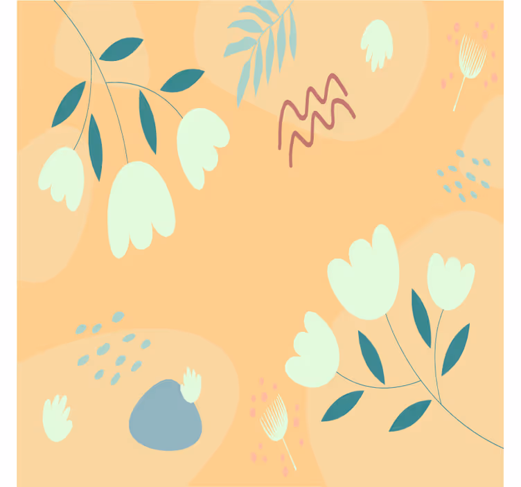 Modern bardak altlığı Çiçekli minimalist desenler - TenStickers