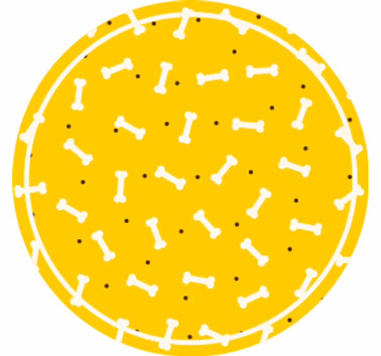 Ucube bardak altlığı kemik desenli yuvarlak - TenStickers
