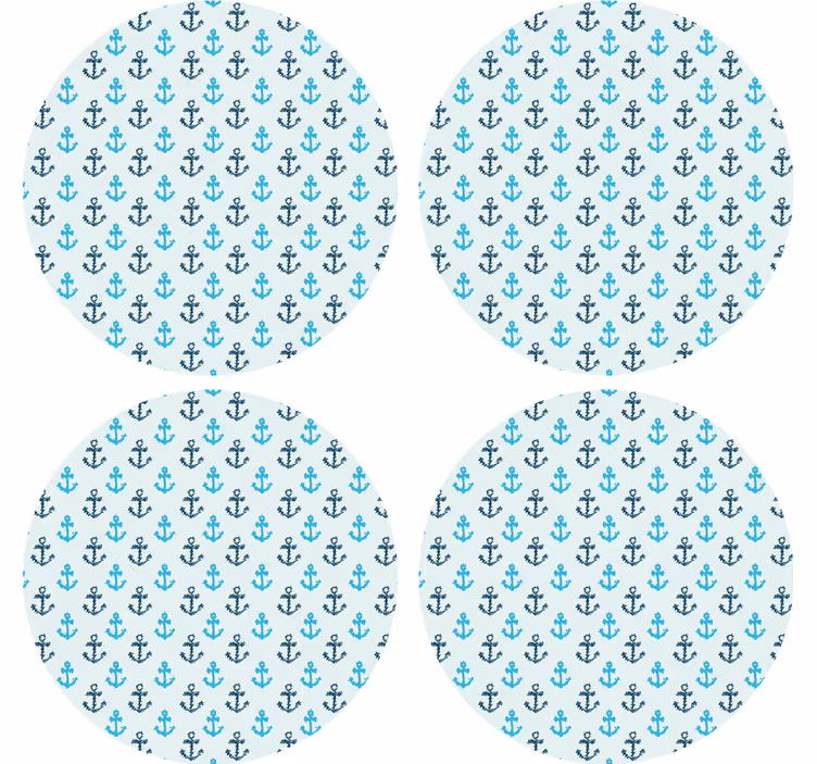Bardak altlığı Çapa deseni motifi - TenStickers