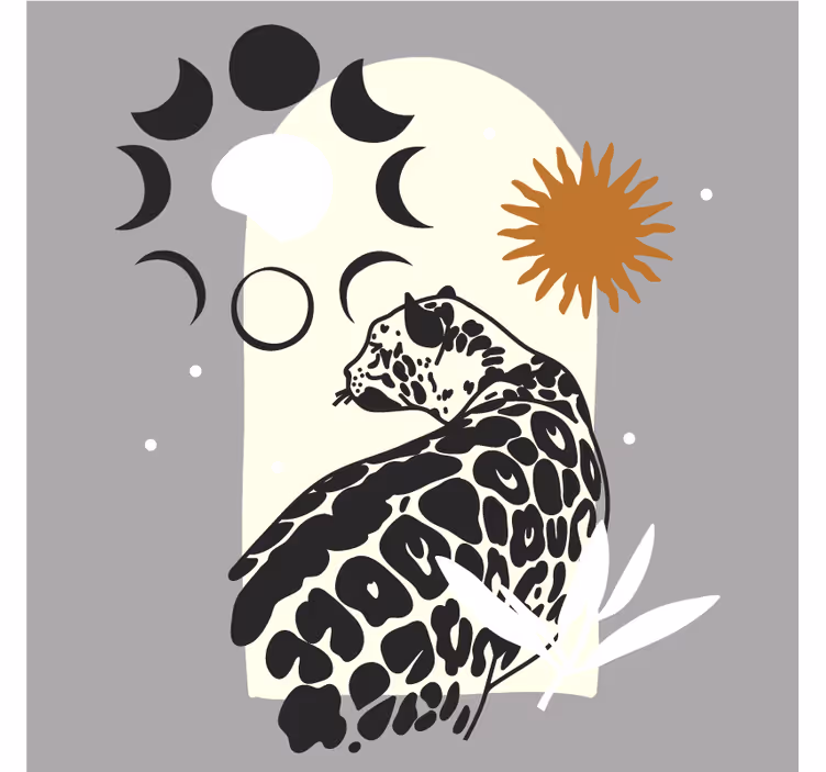 Ucube bardak altlığı Şık leopar silueti - TenStickers
