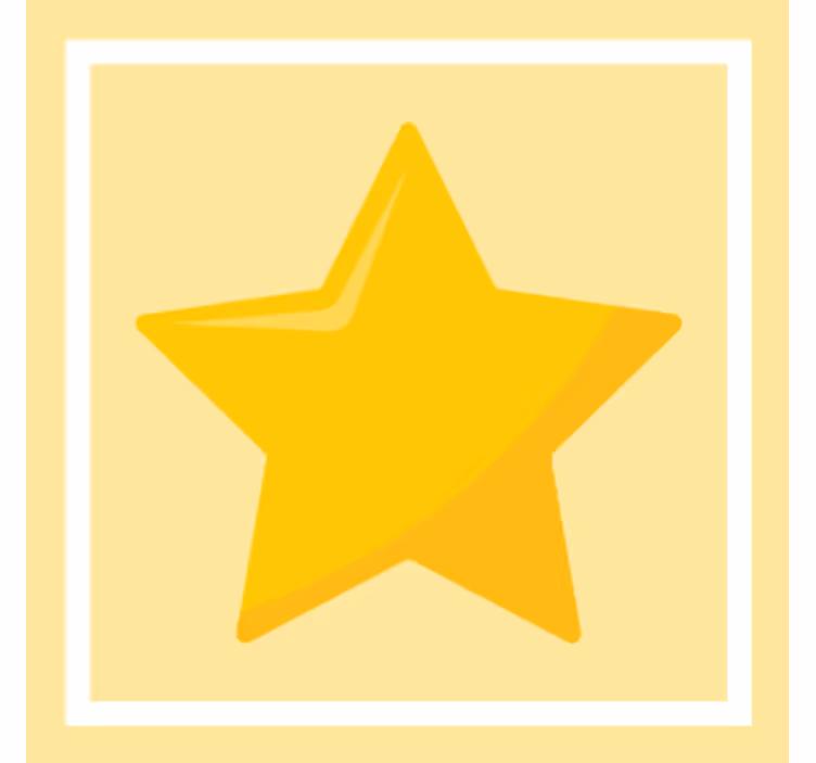 Modern bardak altlığı sarı yıldız Şekli - TenStickers
