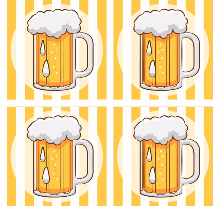 Bira bardak altlığı - resimli bira mug - TenStickers