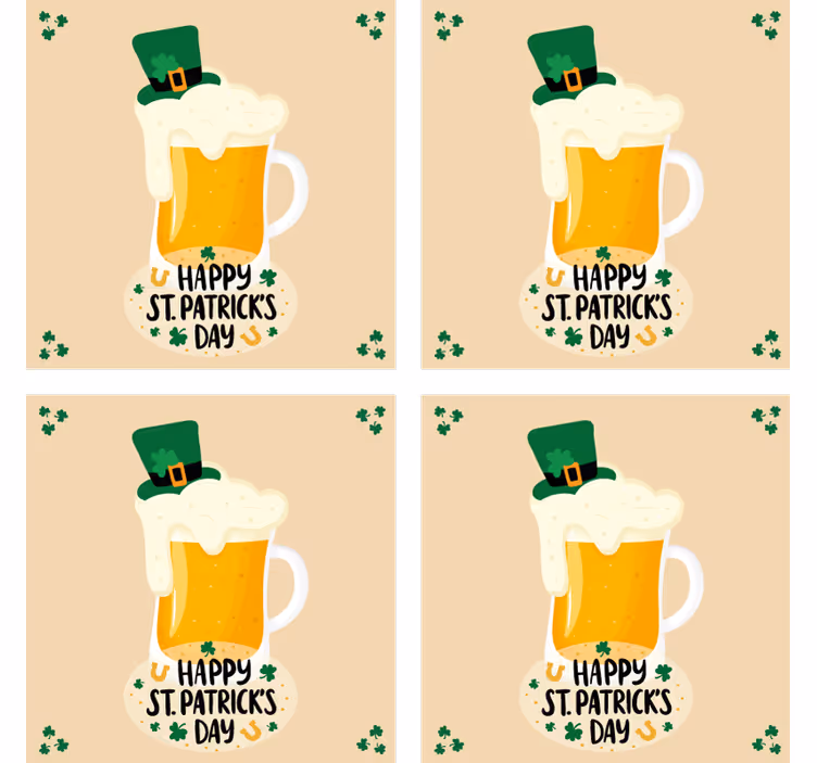 Bira bardak altlığı - festif bira mug - TenStickers