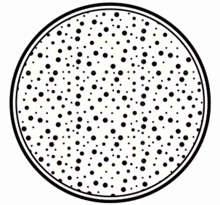 Bardak altlığı siyah nokta deseni - TenStickers