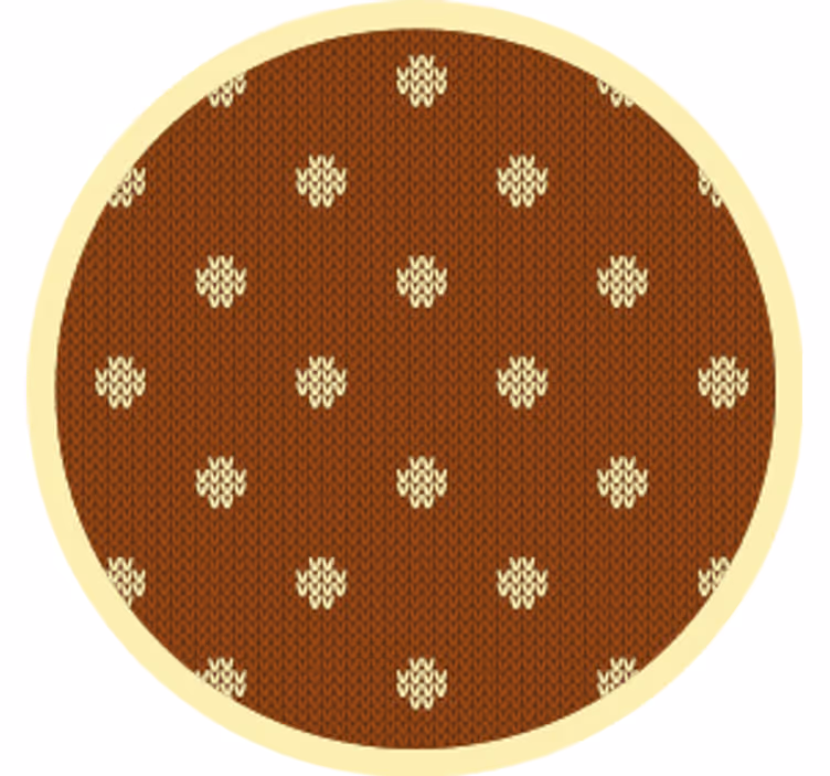 Bardak altlığı - dokulu kahverengi puantiyeler - TenStickers