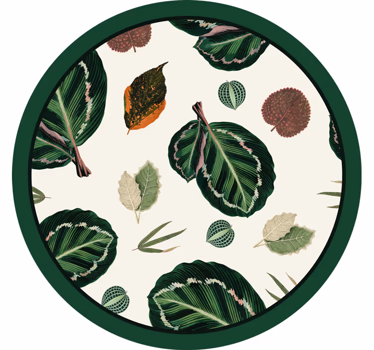 Bardak altlığı yaprak desenleri motifi - TenStickers