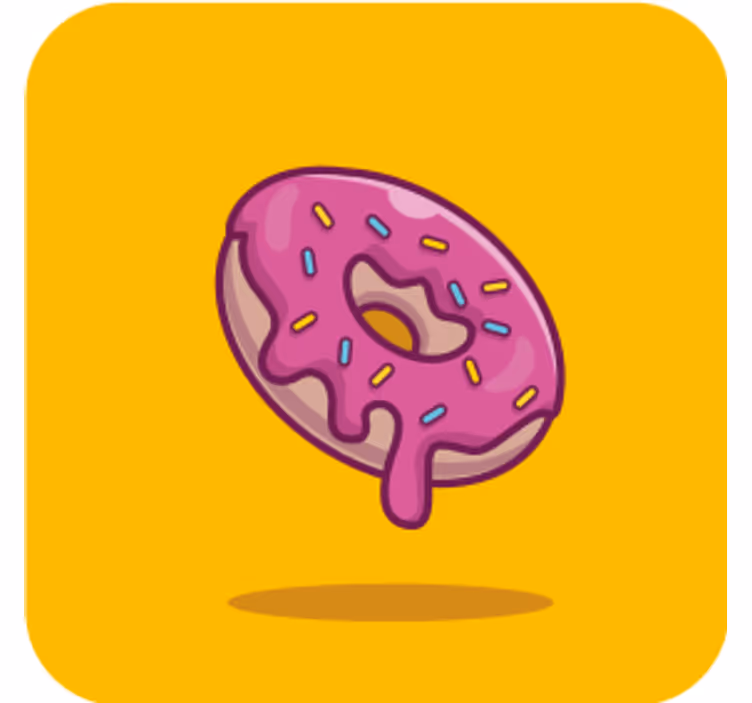 Bira bardak altlığı pembe buzlu hamur İşi - TenStickers