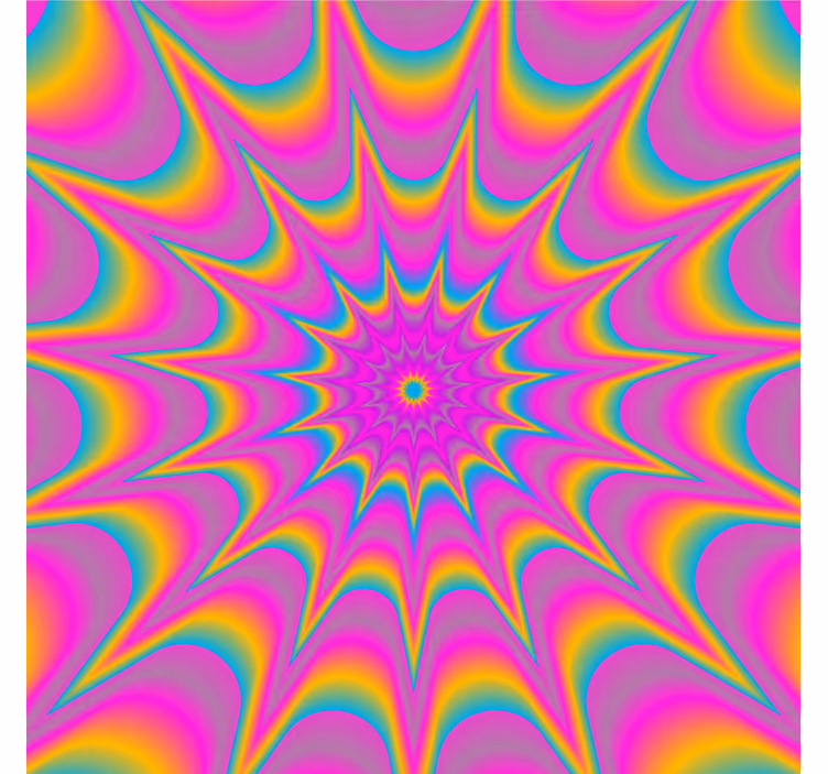 Ucube bardak altlığı - canlı spiral desen - TenStickers