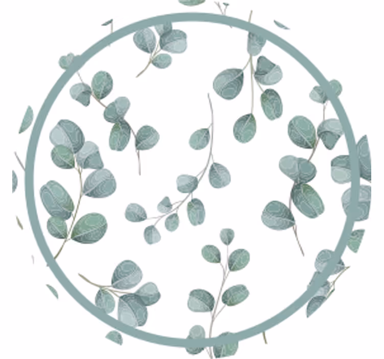 Bardak altlığı eucalyptus yaprağı deseni - TenStickers