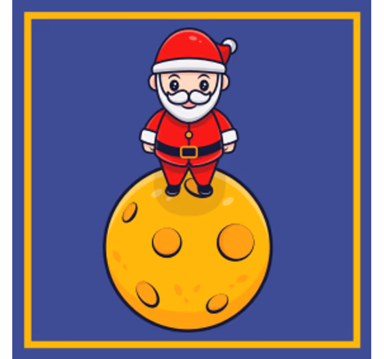 Noel bardak altlığı - peynir küresi Üzerinde noel baba - TenStickers