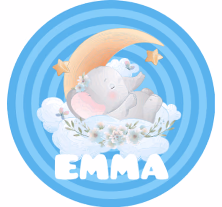 Elephant moon stars isimli bardak altlığı - TenStickers