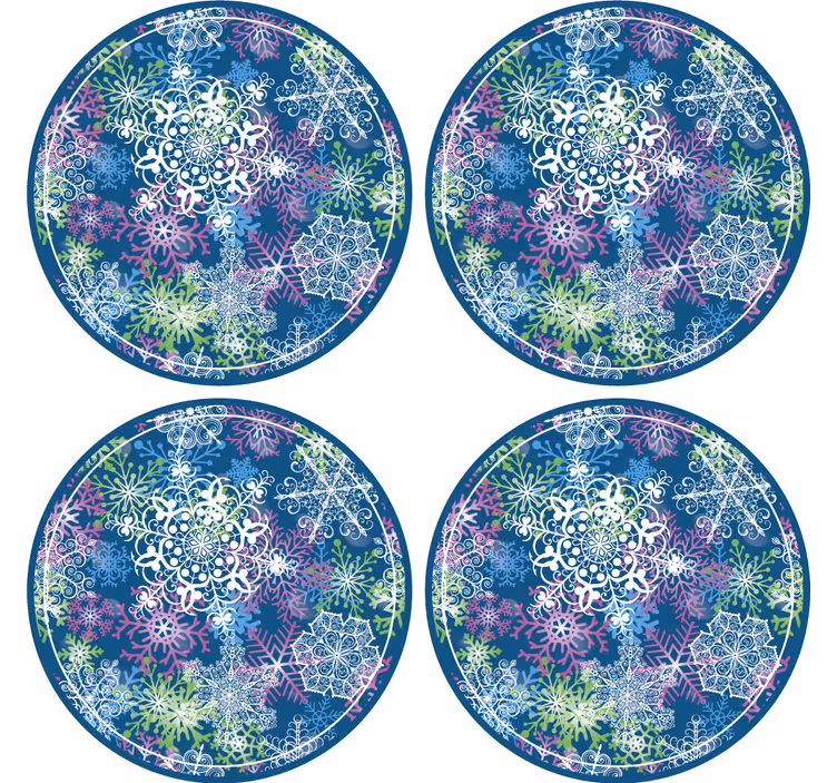 Aydınlatıcı kar taneleri noel altlığı - TenStickers