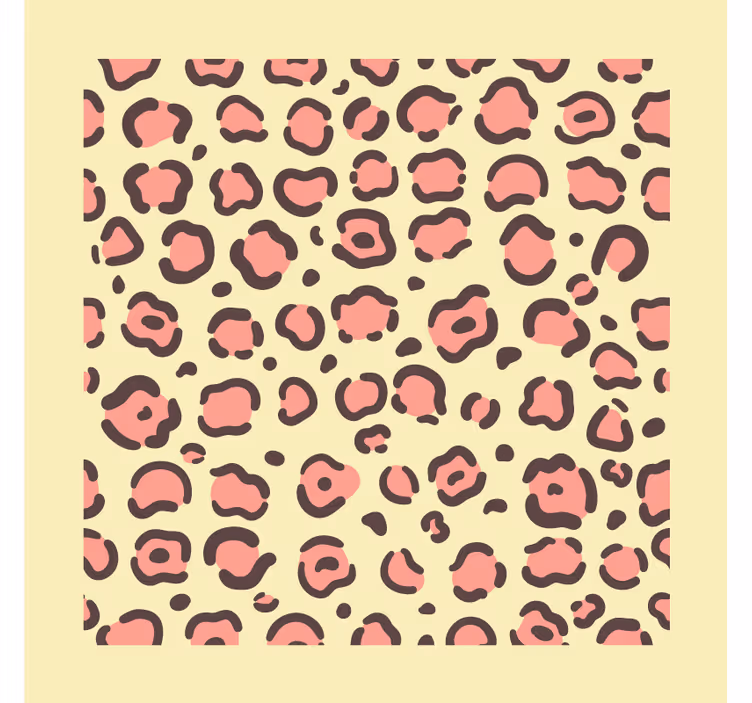 Sarı ve pembe leopar modern coaster - TenStickers