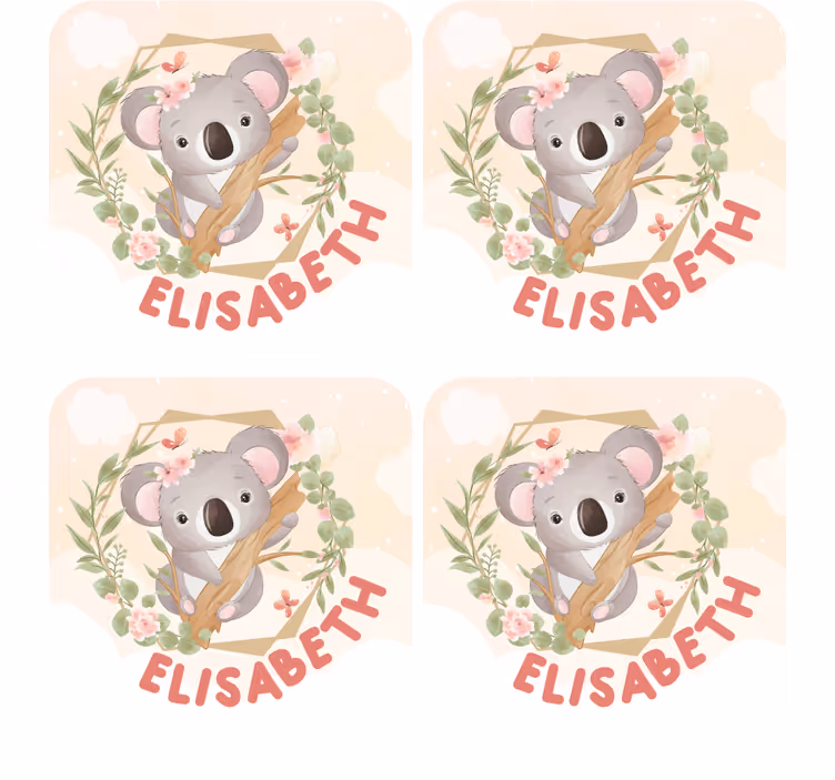 Adı daha fazla bardak olan sevimli hayvanlar koala - TenStickers