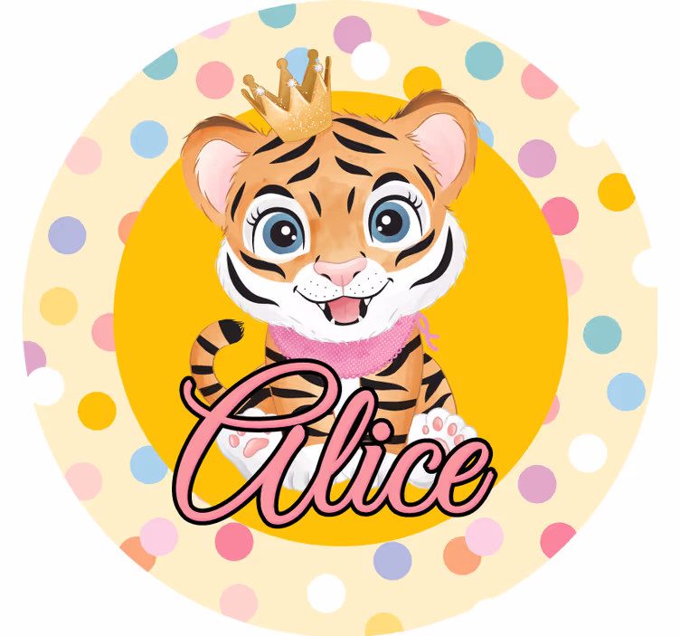 Crowned tiger character isimli bardak altlığı - TenStickers