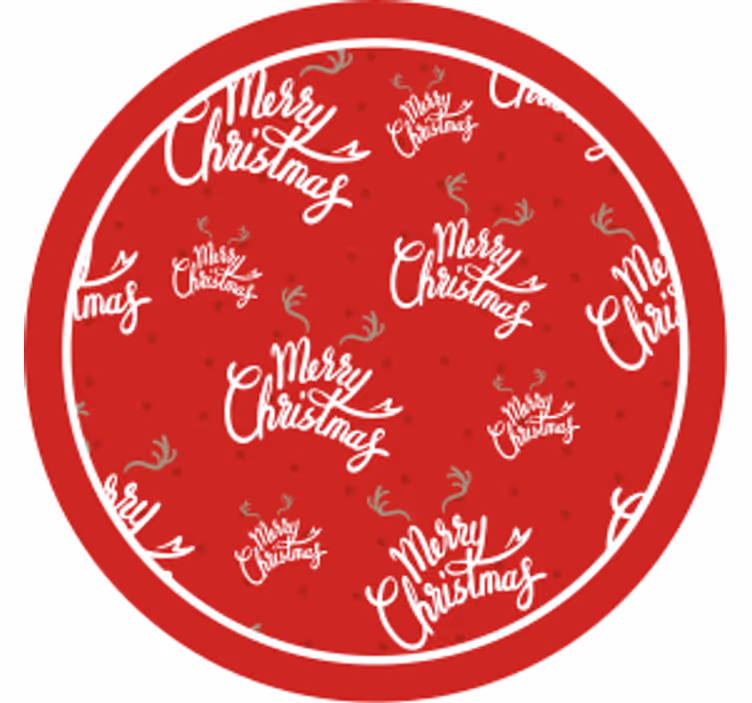 Noel bardak altlığı festif kırmızı kutlama - TenStickers