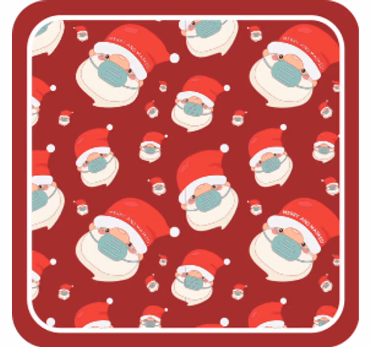 Neşeli ve maskeli noel treni - TenStickers