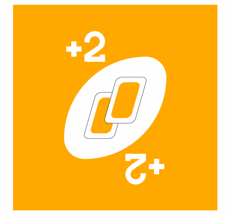 Ucube bardak altlığı - İki bağlantılı Şekil ve sayılar - TenStickers