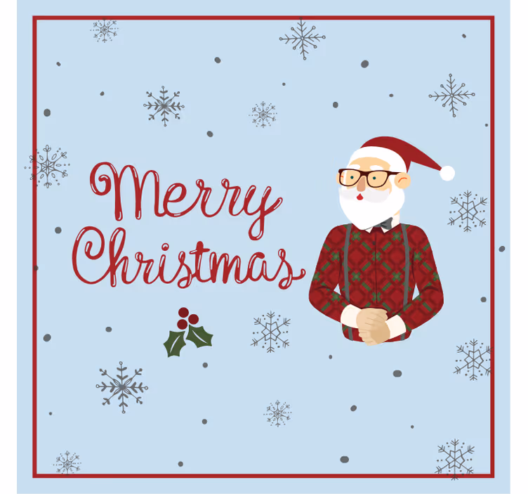 Noel bardak altlığı kar adam ve kar taneleri - TenStickers