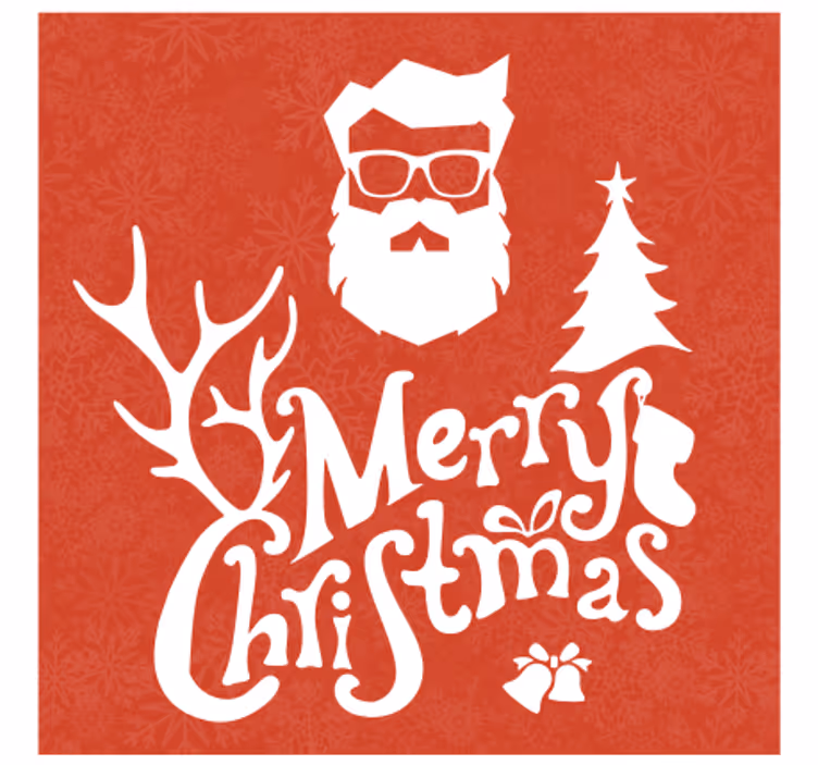 Noel bardak altlığı santa claus silueti - TenStickers