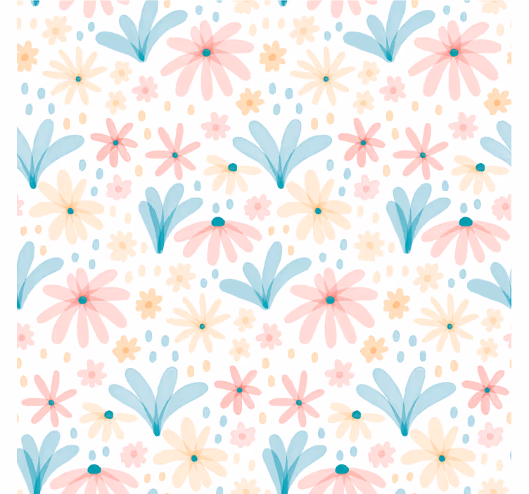Bardak altlığı - Çiçek desenli motif - TenStickers