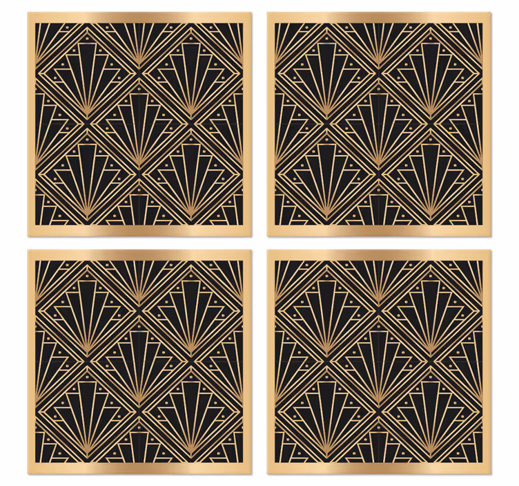 Eşkenar dörtgen "art deco" desen modern coaster - TenStickers