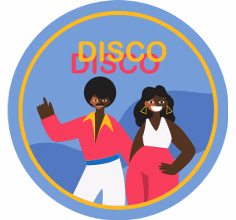 Ucube bardak altlığı disco dans partisi - TenStickers