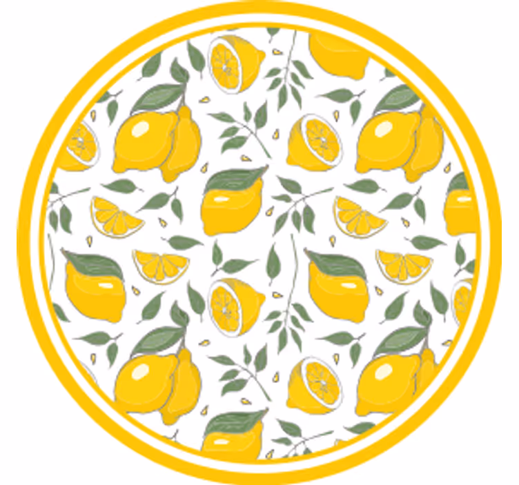 Bardak altlığı limon deseni unsurları - TenStickers
