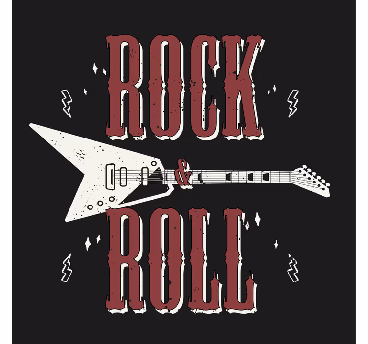 Cümle bardak altlığı gitar ve müzik sözü - TenStickers