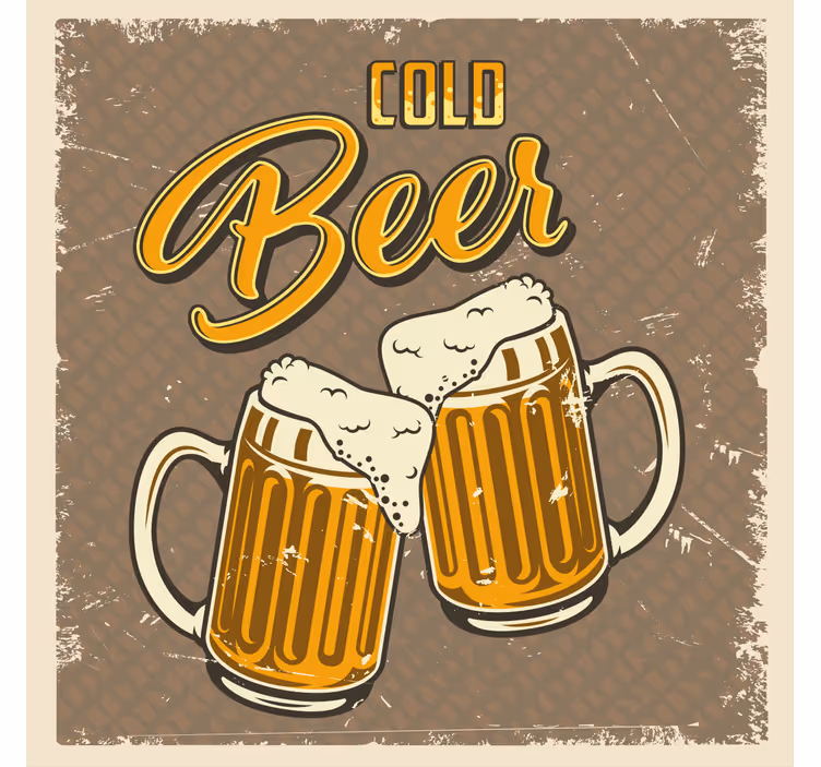 Bira bardak altlığı köpüklü bira bardakları - TenStickers