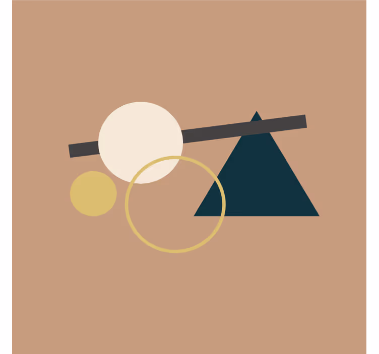 Modern bardak altlığı dairesel geometrik şekiller - TenStickers