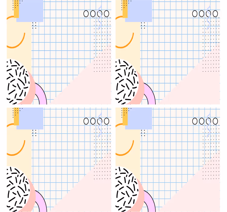 Modern bardak altlığı geometrik desenli mat - TenStickers