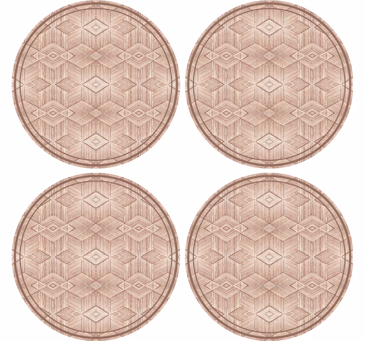 Bardak altlığı - geometrik desenli dairevi yüzey - TenStickers