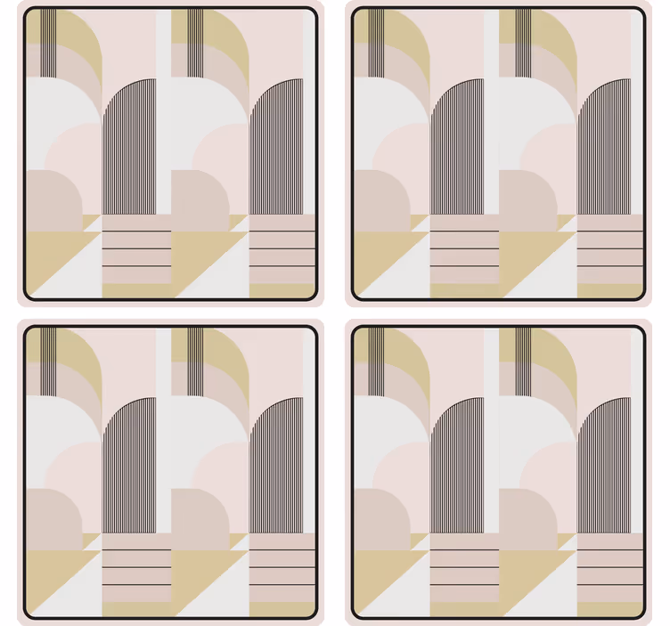 Modern bardak altlığı - geometrik desenli Özellik - TenStickers