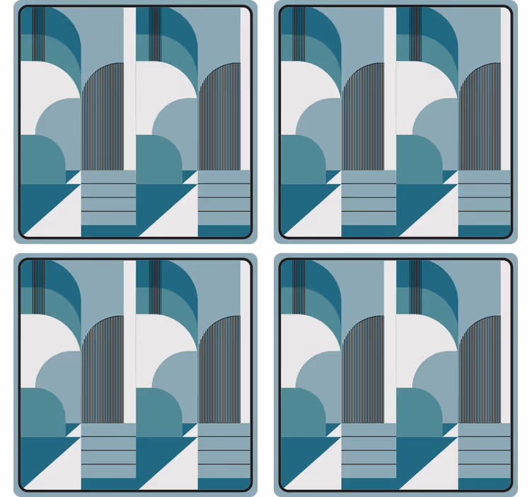 Modern bardak altlığı geometrik kemer desenleri - TenStickers