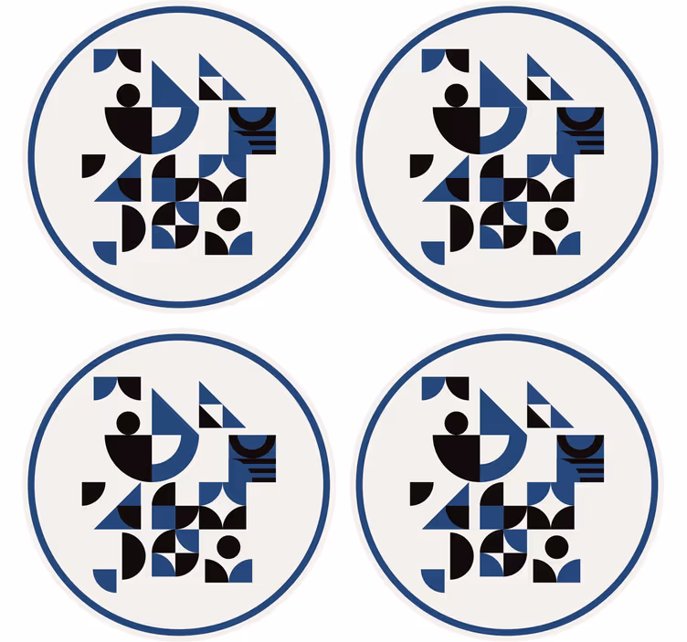Modern bardak altlığı - geometrik Şekil düzeni - TenStickers