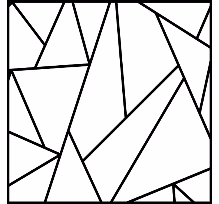 Siyah geometrik çizgiler modern coaster - TenStickers