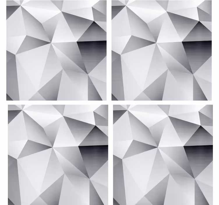 Bardak altlığı geometrik metalik desen - TenStickers