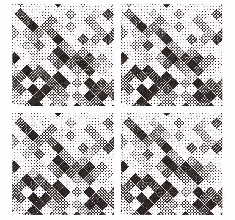 Bardak altlığı geometrik nokta deseni - TenStickers