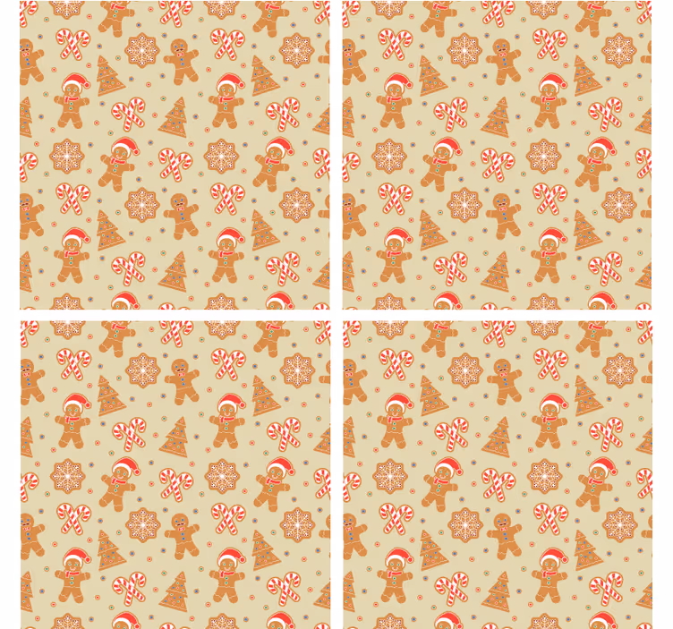 Zencefilli kurabiye noel baba desen altlığı - TenStickers